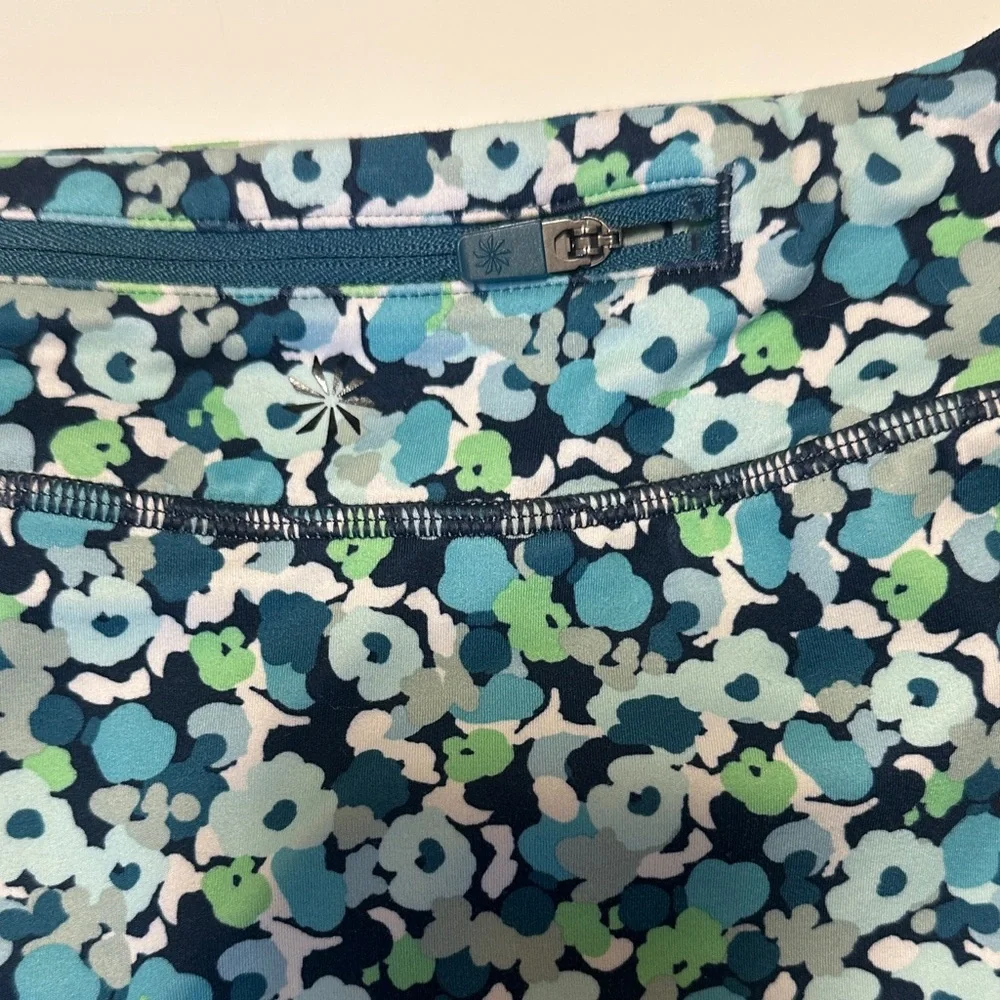 Athleta Floral Mini Skort in Blue and Green